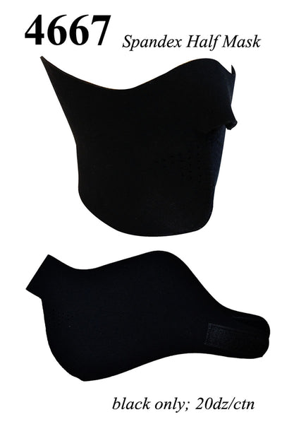 Ski Face Balaclava Half Mask High Quality Spandex AA763 - OPT FASHION WHOLESALE