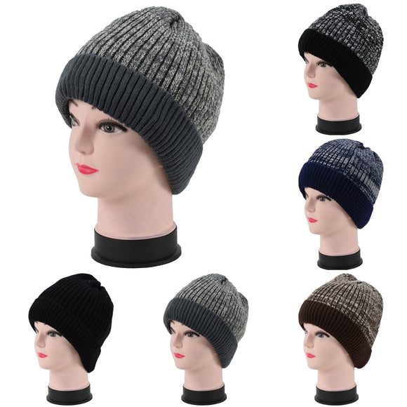 Wholesale Winter Knit Beanie Hats With Fleece Lining H53101 - OPT FASHION WHOLESALE