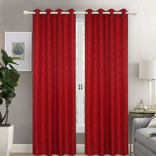 Jacquard Stripe Fabric Grommet Top Window Curtain Panel, 81025 - OPT FASHION WHOLESALE