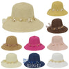 Wholesale Summer Sun Straw Fedora Bucket Hats H59542 - OPT FASHION WHOLESALE