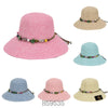 Wholesale Summer Sun Straw Fedora Bucket Hats H59535 - OPT FASHION WHOLESALE