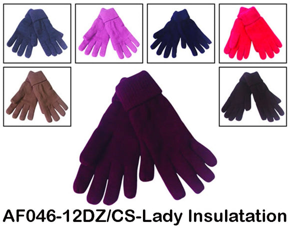 Lady Knit Insulated Gloves AF046G - OPT FASHION WHOLESALE