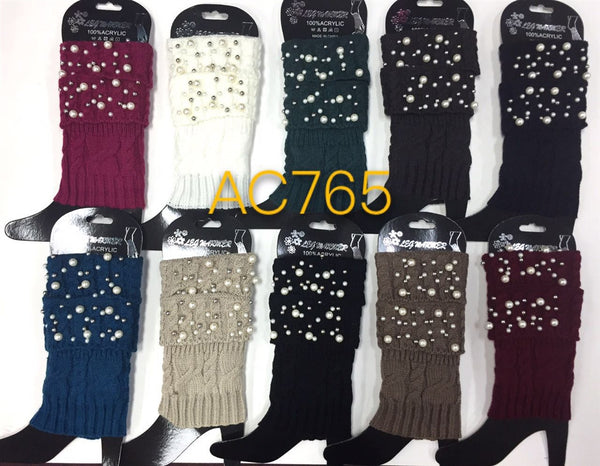 Wholesale Cable Knit Short Leg Warmers Boot Cuffs AC765 - OPT FASHION WHOLESALE