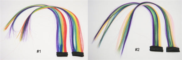 Wholesale Clip In On Fashion Hair Extensions H0907 Rainbow - OPT FASHION WHOLESALE