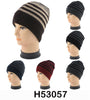 Wholesale Knit Stripe Beanie Hats H53057 - OPT FASHION WHOLESALE