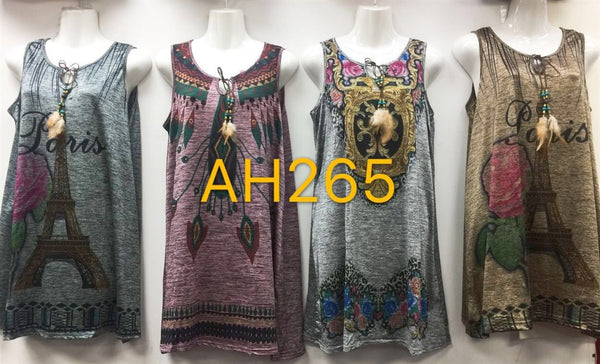 NYC Wholesale Summer Lady Tops Blouses Casual Shirts AH265 - OPT FASHION WHOLESALE