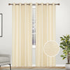 Linen Lined Interlined Wave Silver Line Grommet Top Window Curtain Panel, 81028 - OPT FASHION WHOLESALE