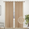 Linen Lined Interlined Wave Silver Line Grommet Top Window Curtain Panel, 81028 - OPT FASHION WHOLESALE