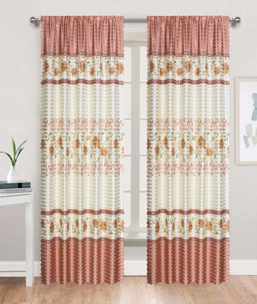 Silky Satin Rose Rod Pocket Window Curtain Panel, 81031 - OPT FASHION WHOLESALE