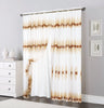 Double Layers Organza Sheer Embroidered Rod Pocket Window Curtain Panel and Valance, 81036