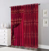 Double Layers Organza Sheer Embroidered Rod Pocket Window Curtain Panel and Valance, 81036