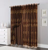 Double Layers Organza Sheer Embroidered Rod Pocket Window Curtain Panel and Valance, 81037