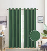 Heavy Rayon Blend Linen Room Darkening Grommet Top Window Curtain Panel, 81052