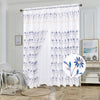 Sheer Voile 2 Layers Rod Pocket Window Curtain Panel, 81063