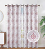 Jacquard Embroidered Damask Pattern Room Darkening Grommet Top Window Curtain Panel, 81067