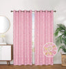 Floral Jacquard Embroidered Room Darkening Grommet Top Window Curtain Panel, 81070