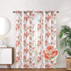 Blackout Thermal Insulated Floral Room Darkening Grommet Top Window Curtain Panel, 81071