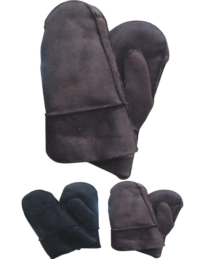 Wholesale Men Mittens Swine Leather Fur Lined Gloves NYC