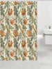 Floral Microfiber Fabric Shower Bath Curtain, 83002