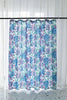 Fabric Floral Shower Bath Curtain with 12 Rollerball Shower Curtain Rings Rustproof Metal Hooks, 83006