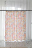 Fabric Floral Shower Bath Curtain with 12 Rollerball Shower Curtain Rings Rustproof Metal Hooks, 83006