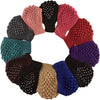Handmade Headwear Faceted Studs Crochet Knit Headwrap Headband Ear Warmer AB5204 - OPT FASHION WHOLESALE