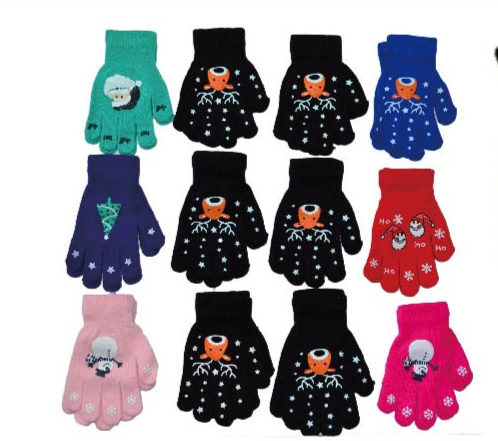 Kids Boys Girls Christmas Knit Gloves G9113