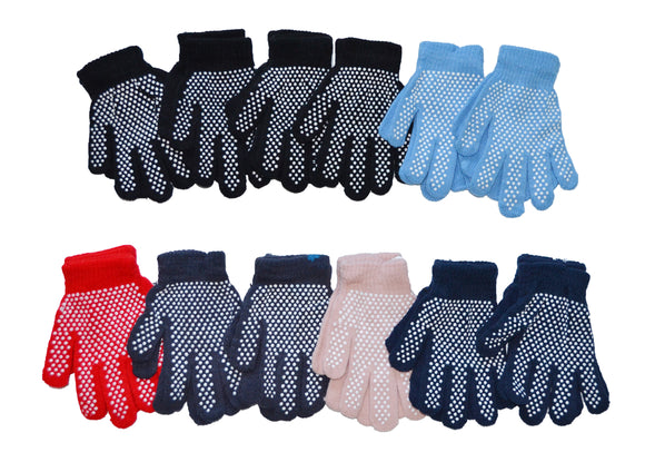 Kids Boys Girls Non-slip Grip Grippers Crafts Garden Gloves 9115 - OPT FASHION WHOLESALE
