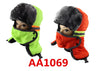 Neon Color Trapper Trooper Earflap Ski Hat With Removable Face Mask And Reflection Stripe, AA1069
