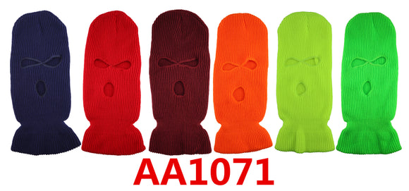 Wholesale Knit Ski Face Mask Tri-hole High Quality Balaclava AA1071
