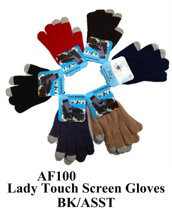 Lady Knit Touch Screen iPhone Gloves AF100 - OPT FASHION WHOLESALE