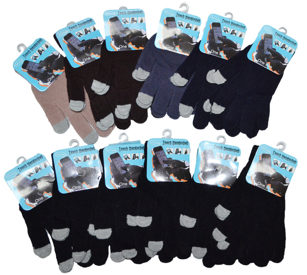 Men Knit Touch Screen Gloves AF101 - OPT FASHION WHOLESALE