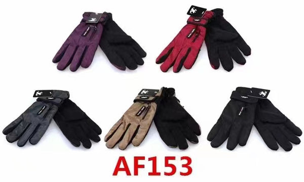Woman Waterproof Ski Gloves Zipper With Velcro Strap AF153