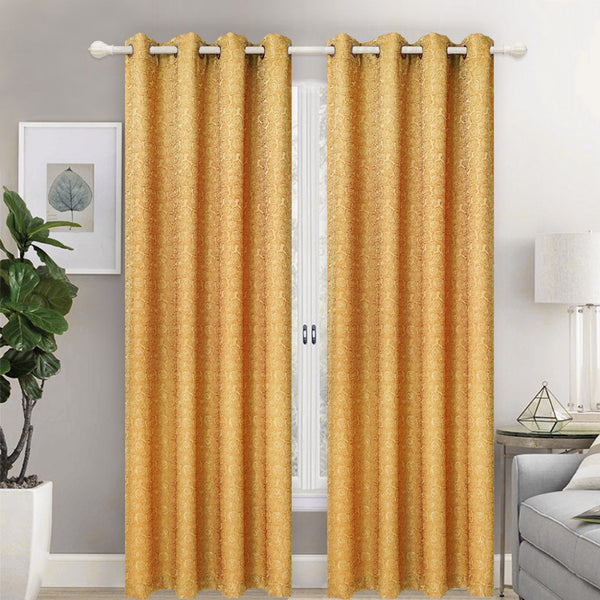 Lined And Interlined Embroidered Grommet Top Window Curtain Panel Drape, 81001 - OPT FASHION WHOLESALE