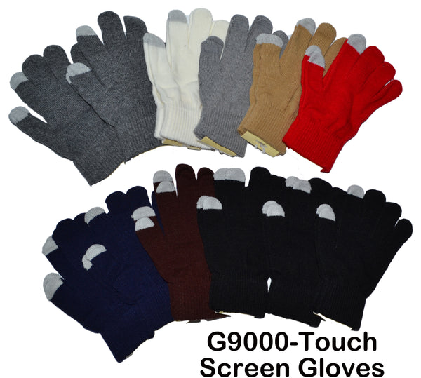 Unisex Knit Touch Screen Gloves G9000 - OPT FASHION WHOLESALE