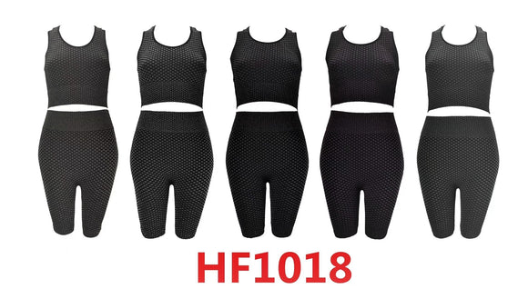 12 Set of 2 Piece Workout Sports Yoga Outfits Gym Leggings And Tank Top Set HF1018