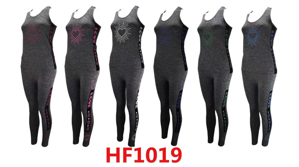 12 Set of 2 Piece Workout Sports Yoga Outfits Gym Leggings And Tank Top Set HF1019
