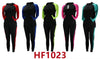 12 Sets of Outfits Gym Legging And Full Zip Jacket Top W/Hoodie Set HF1023