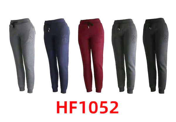 Lady Winter Warm Solid Color Pants Fur Lining Leggings HF1052
