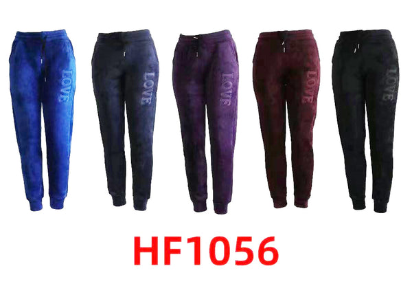 Lady Winter Warm Solid Color Velvet Pants Lining Leggings Love HF1056