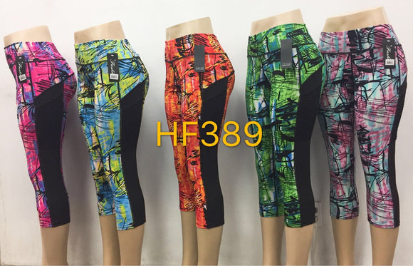 Capri Sports Yoga Gym Workout Legging Pant, HF389 - OPT FASHION WHOLESALE