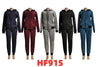 Fur Lining Women Sweatsuit Set Hoodie and Legging Pants Sport Suits Tracksuits HF915