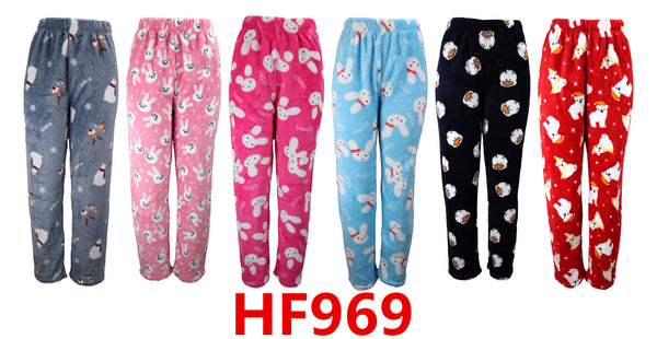 Adult Warm & Fuzzy Pajama Bottoms Pants Wholesale HF969