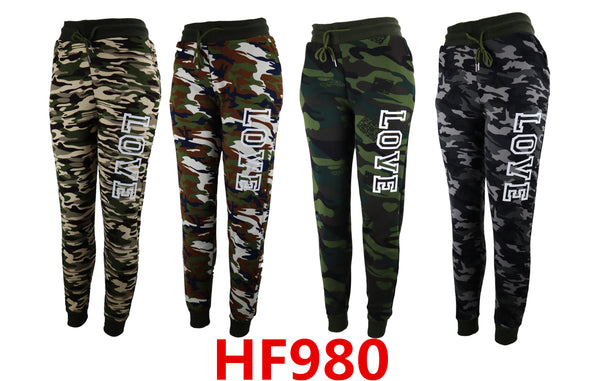 Lady Winter Warm Solid Pants Leggings Camo Love Fur Lining HF980