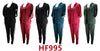12 Set of Long Sleeve Full Zip Jacket W/Hoodie & Long Pants & Tank Top 3 Pieces Set HF995
