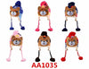 Kids Boys Girls Animal Winter Warm Hats Caps Fur Lining W/Earflap AA1035 - OPT FASHION WHOLESALE