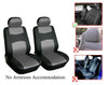 Nissan Altima Leaf Murano Note Rogue Sentra Versa 2 Front Bucket Vinyl Leather Car Seat Covers - OPT FASHION WHOLESALE