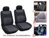 Nissan Altima Leaf Murano Note Rogue Sentra Versa 2 Front Bucket Fabric Car Seat Covers - OPT FASHION WHOLESALE