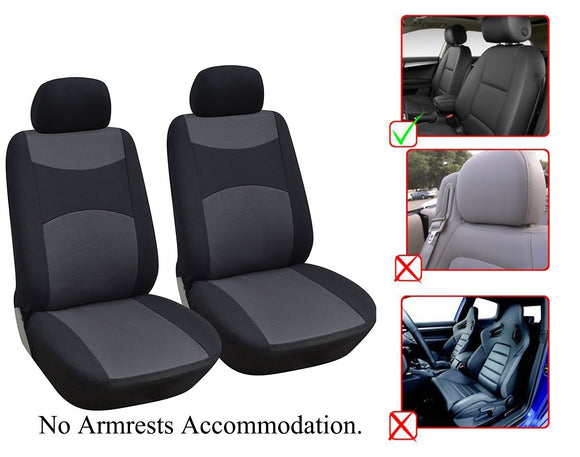 Jeep Compass Patriot Renegade Cherokee Grand Cherokee Wrangler Unlimited Wrangler 2 Front Bucket Fabric Car Seat Covers - OPT FASHION WHOLESALE