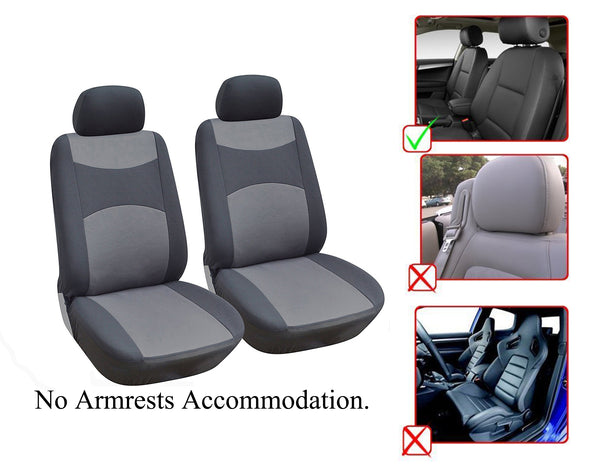 Jeep Compass Patriot Renegade Cherokee Grand Cherokee Wrangler Unlimited Wrangler 2 Front Bucket Fabric Car Seat Covers - OPT FASHION WHOLESALE